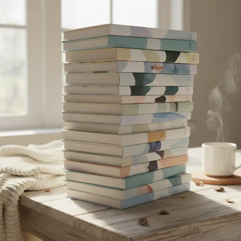 Stack of contemporary fiction novels